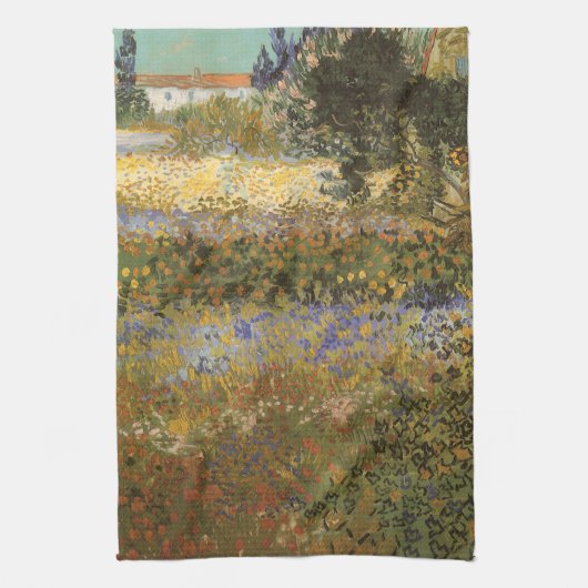 Vincent van Gogh - Bloeiende tuin Theedoek (Verticaal)