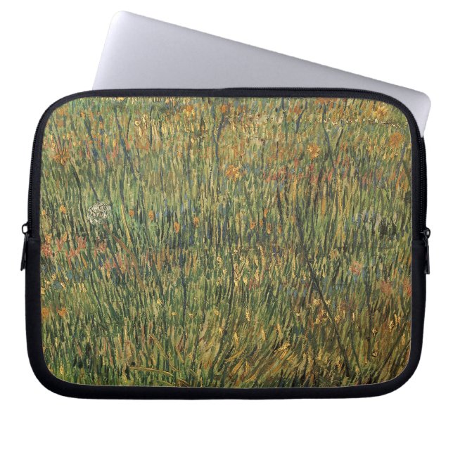 Vincent van Gogh - Bloeiende Weide Laptop Sleeve (Voorkant)