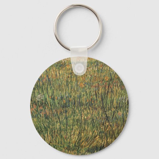 Vincent van Gogh - Bloeiende Weide Sleutelhanger (Voorkant)