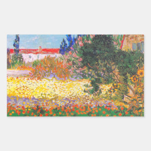 Vincent van Gogh Bloeituin Rechthoekige Sticker