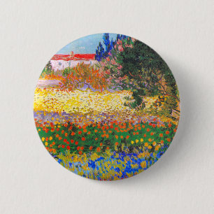 Vincent van Gogh Bloeituin Ronde Button 5,7 Cm