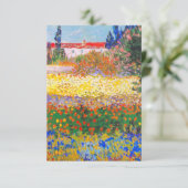 Vincent van Gogh Bloeituin RSVP Kaartje (Staand voorkant)