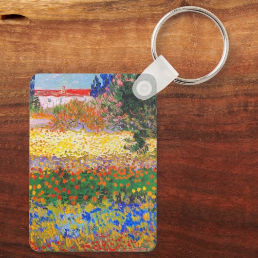 Vincent van Gogh Bloeituin Sleutelhanger (Achterkant)