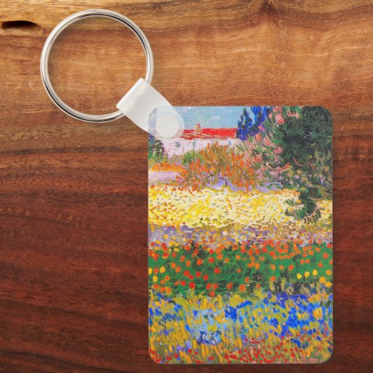 Vincent van Gogh Bloeituin Sleutelhanger (Voorkant)