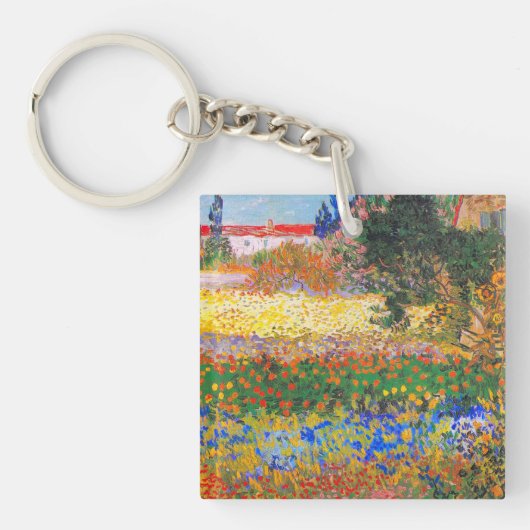 Vincent van Gogh Bloeituin Sleutelhanger (voorkant)
