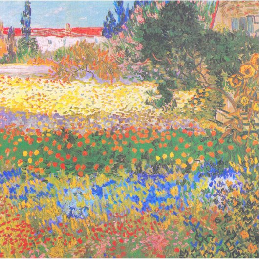 Vincent van Gogh Bloeituin Sticker (Voorkant)