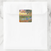 Vincent van Gogh Bloeituin Vierkante Sticker (Tas)