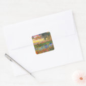 Vincent van Gogh Bloeituin Vierkante Sticker (Envelop)