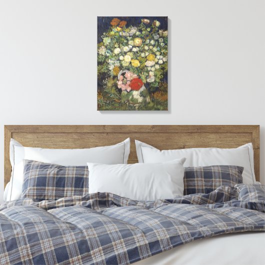 Vincent Van Gogh | Bloemkool in een Vase Canvas Afdruk (Insitu (Slaapkamer))