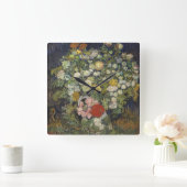 Vincent Van Gogh | Bloemkool in een Vase Vierkante Klok (Huis)