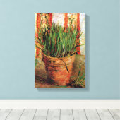 Vincent Van Gogh - Bloempot Met Bieslook Canvas Afdruk (Insitu (Houten vloer))