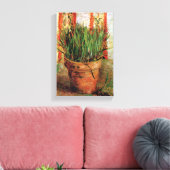 Vincent Van Gogh - Bloempot Met Bieslook Canvas Afdruk (Insitu (Woonkamer))