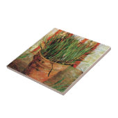 Vincent Van Gogh - Bloempot met bieslook Tegeltje (Zijkant)