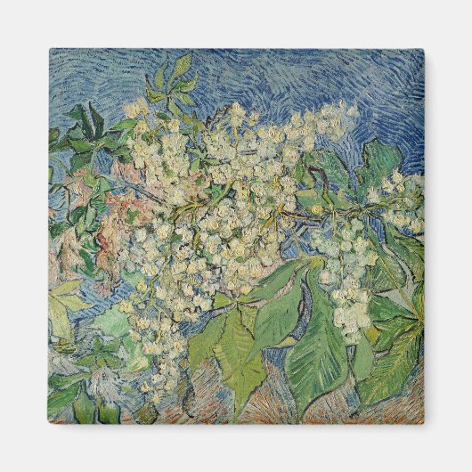 Vincent van Gogh | Blossombere kastanjetakken Magneet (Voorkant)