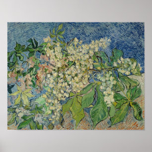 Vincent van Gogh   Blossombere kastanjetakken Poster