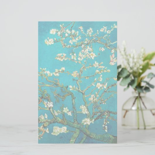 Vincent Van Gogh Blossoming Almond Tree Art Briefpapier (Staand voorkant)