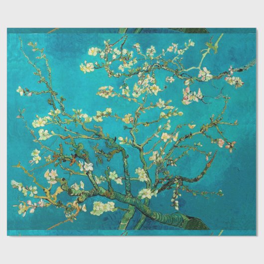 Vincent Van Gogh Blossoming Almond Tree Art Cadeaupapier (Vlak)