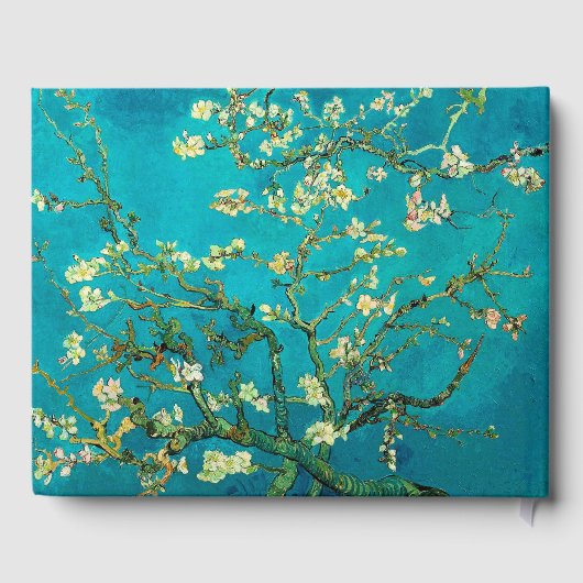 Vincent Van Gogh Blossoming Almond Tree Art Gastenboek (Achterkant)