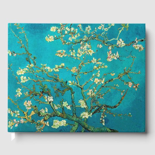 Vincent Van Gogh Blossoming Almond Tree Art Gastenboek (Voorkant)