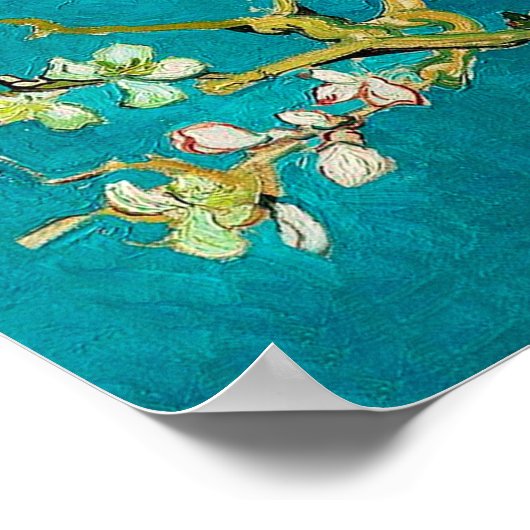 Vincent Van Gogh Blossoming Almond Tree Art Poster (Hoek)