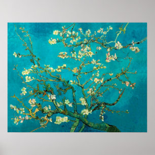 Vincent Van Gogh Blossoming Almond Tree Art Poster