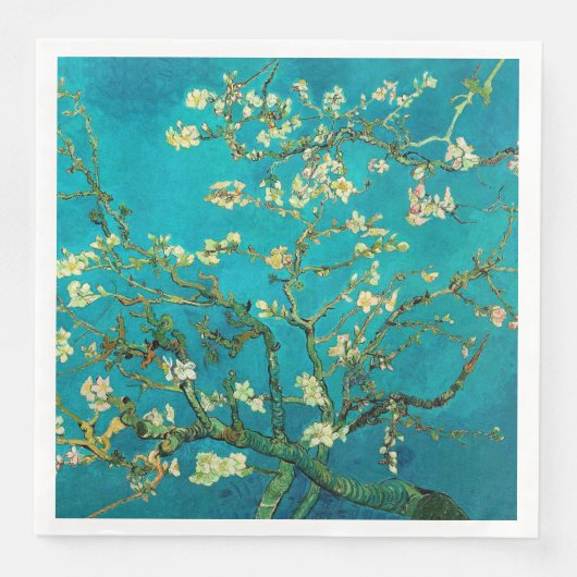 Vincent Van Gogh Blossoming Almond Tree Art Servetten (Voorkant)