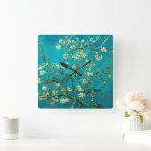 Vincent Van Gogh Blossoming Almond Tree Art Vierkante Klok (Huis)