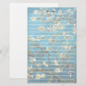 Vincent van Gogh, Blossoming Almond Tree Briefpapier (Voorkant / Achterkant)