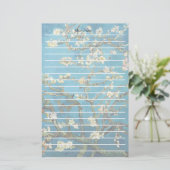 Vincent van Gogh, Blossoming Almond Tree Briefpapier (Staand voorkant)