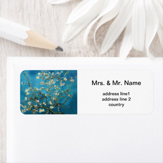 Vincent van Gogh, Blossoming Almond Tree Etiket (Insitu)