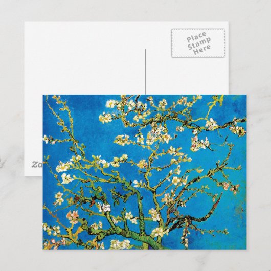 Vincent Van Gogh - Blossoming almond Tree Fine Art Briefkaart (Voorkant / Achterkant)