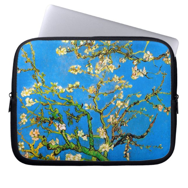 Vincent Van Gogh - Blossoming almond Tree Fine Art Laptop Sleeve (Voorkant)