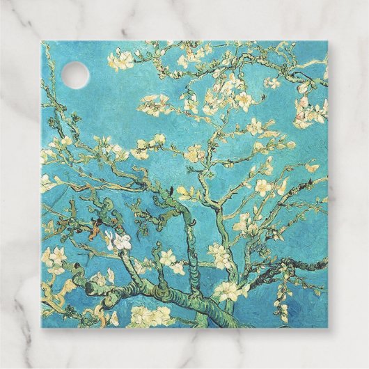 Vincent van Gogh Blossomong Almond Tree Bedankjes Labels (Voorkant)