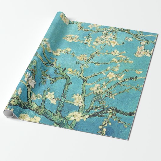 Vincent van Gogh Blossomong Almond Tree Cadeaupapier (Uitgerold)