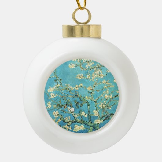 Vincent van Gogh Blossomong Almond Tree Keramische Bal Ornament (Voorkant)