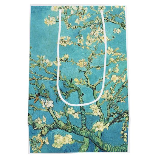 Vincent van Gogh Blossomong Almond Tree Medium Cadeauzakje (Achterkant)