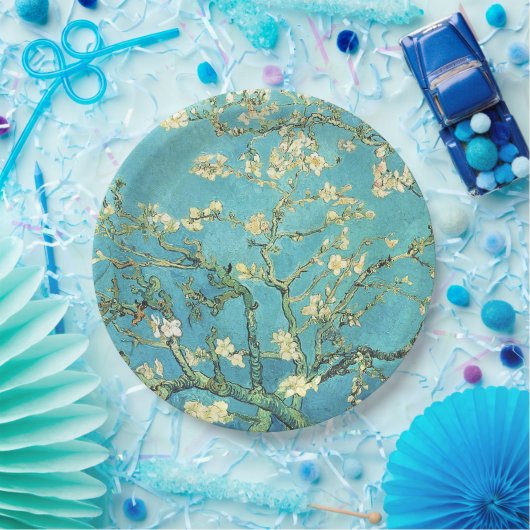 Vincent van Gogh Blossomong Almond Tree Papieren Bordje (Feest)