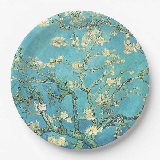 Vincent van Gogh Blossomong Almond Tree Papieren Bordje (Voorkant)