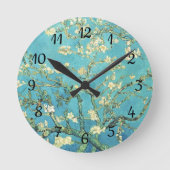 Vincent van Gogh Blossomong Almond Tree Ronde Klok (Voorkant)