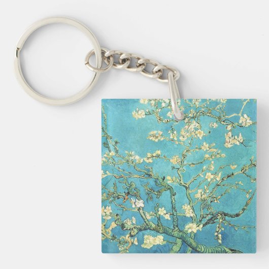 Vincent van Gogh Blossomong Almond Tree Sleutelhanger (voorkant)
