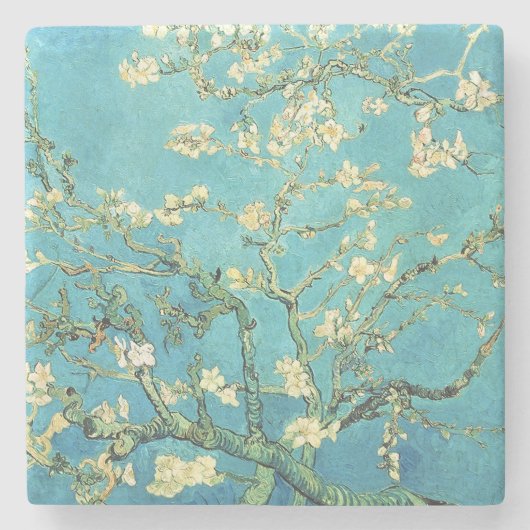 Vincent van Gogh Blossomong Almond Tree Stenen Onderzetter (Voorkant)