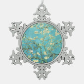 Vincent van Gogh Blossomong Almond Tree Tin Sneeuwvlok Ornament (Voorkant)