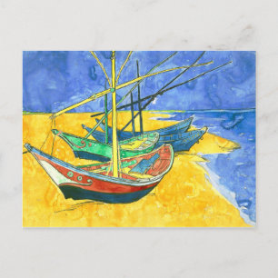 Vincent van Gogh Boats bij Saintes-Marie watercol Briefkaart