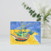 Vincent van Gogh Boats bij Saintes-Marie watercol Briefkaart (Staand voorkant)