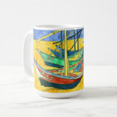 Vincent van Gogh Boats bij Saintes-Marie watercol Koffiemok (Voorkant links)