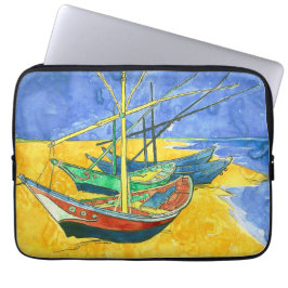 Vincent van Gogh Boats bij Saintes-Marie watercol Laptop Sleeve