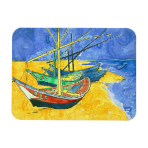 Vincent van Gogh Boats bij Saintes-Marie watercol Magneet