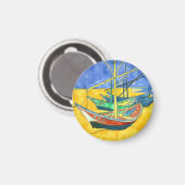 Vincent van Gogh Boats bij Saintes-Marie watercol Magneet (Voorkant / Achterkant)