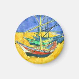 Vincent van Gogh Boats bij Saintes-Marie watercol Magneet