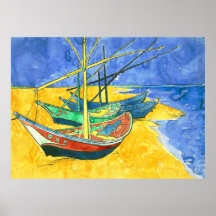 Vincent van Gogh Boats bij Saintes-Marie watercol